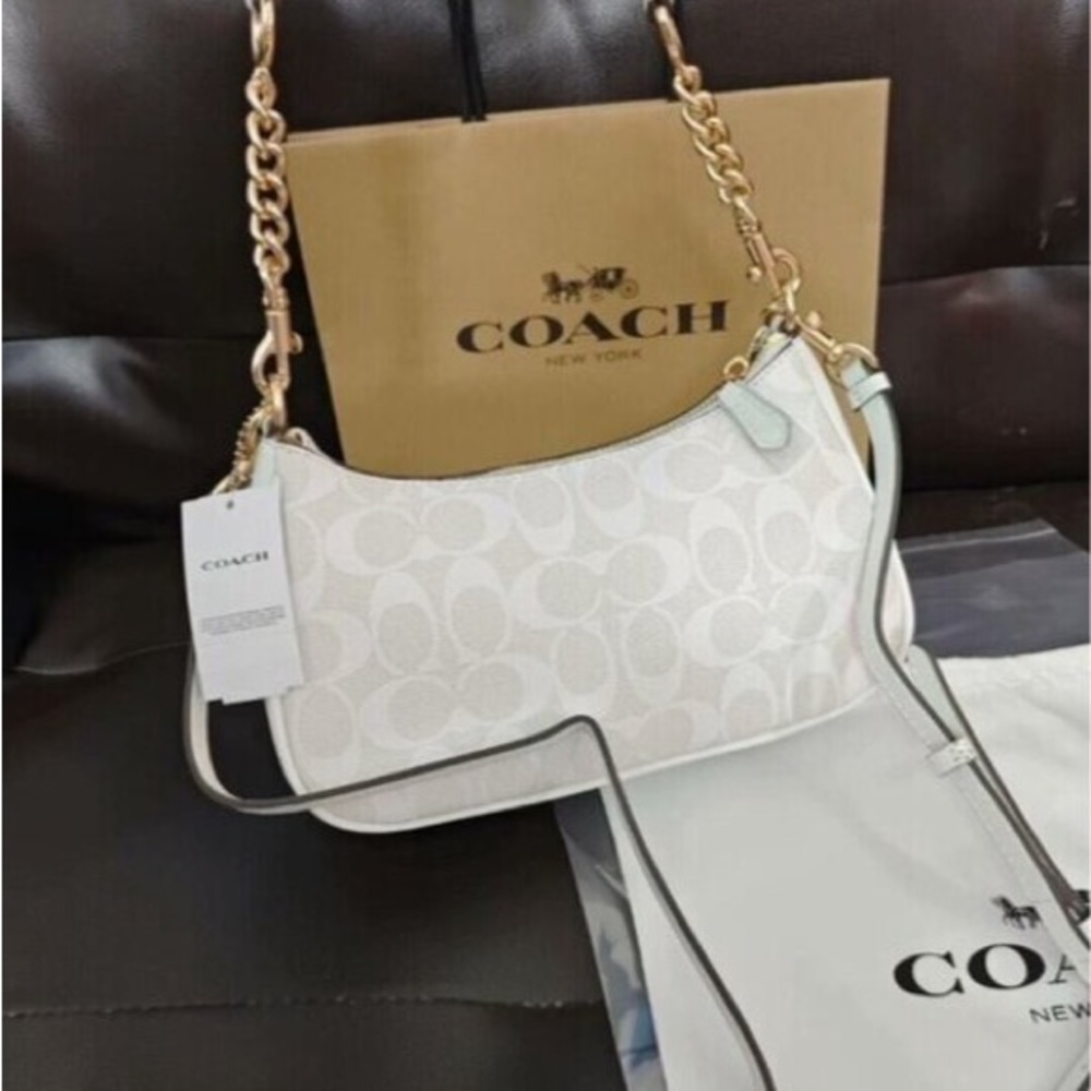 🏝️NWT coach Teri Shoulder Bag In Signature Canvas CA548 - Picture 5 of 5